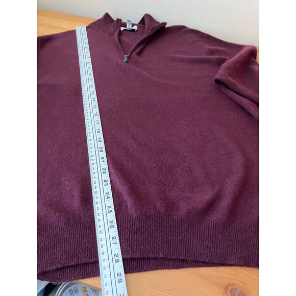 PETERBOROUGH ROW Bloomingdales Men's Beetroot Cashmere Sweater Pullover XL - Picture 7 of 12